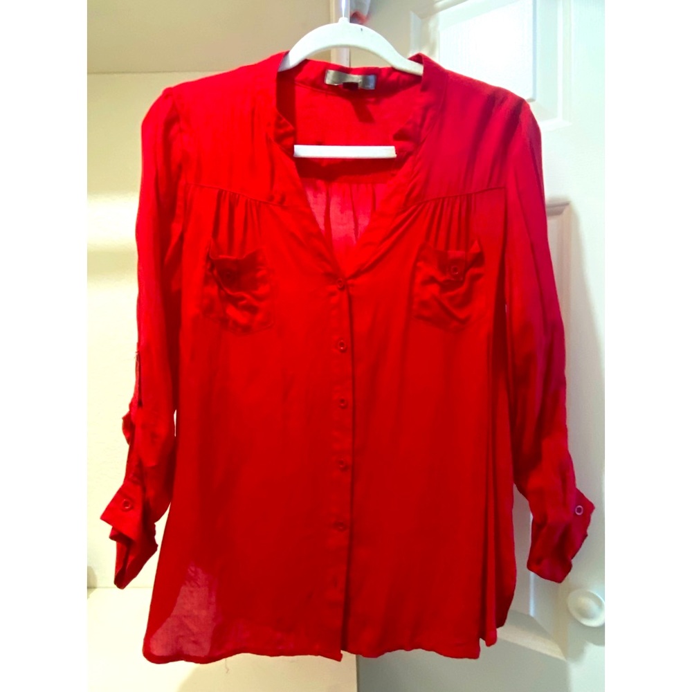 Red Forever 21 Blouse
